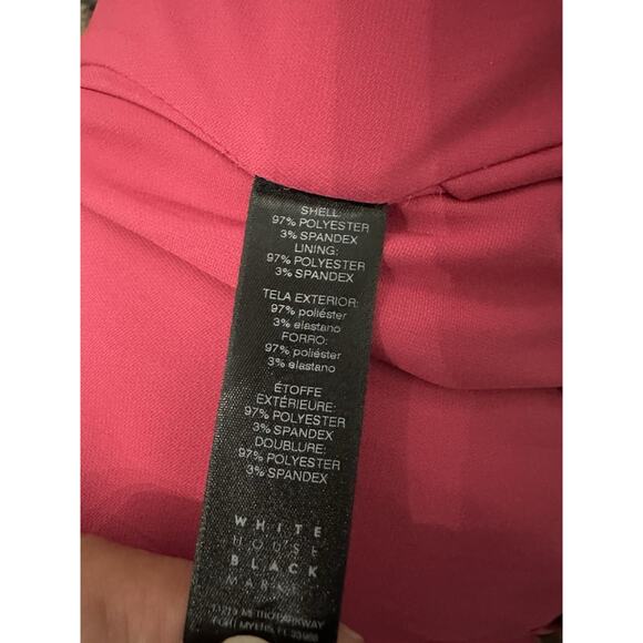 White House Black Market Plus Keyhole Choker Sorbet Shift Mini Dress 2 Petite - Picture 6 of 8